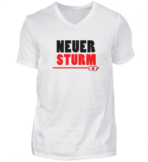 2023/24 Spiel 20 | Frankfurt | NEUER STURM – FRISCHER WIND | - Herren V-Neck Shirt-3