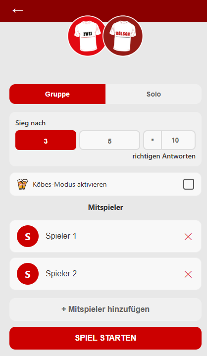 Screenshot zwei Kölsch app screen 1